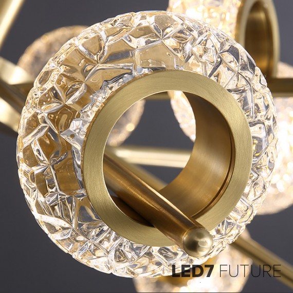 Loft Industry Modern - Gold Ring Diamond Chandelier